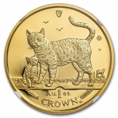 2002 Isle of Man 1 oz Gold Bengal Cat MS-63 NGC | eBay