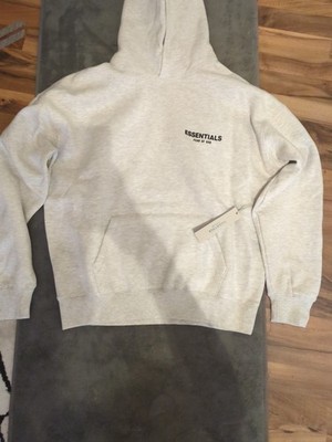 Essentials Hoodie Größe L In Hellgrau mit Kapuze Neu mit Etikett