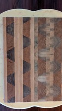 Large Handmade Cutting Board Wood End Grain Walnut Maple Cherry Chaos