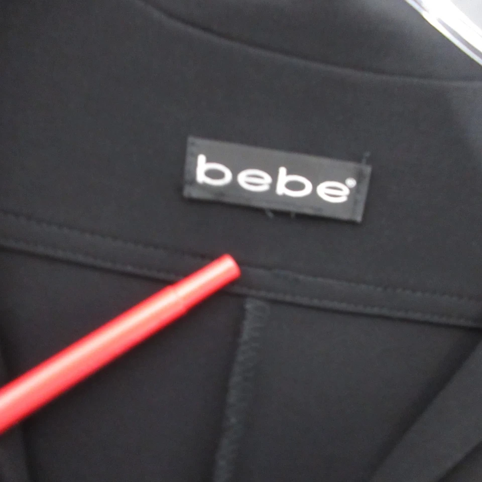 BEBE Mameluco Hot Pantalones Negro Club Wear Y2K Cremallera 1.5" Entrepierna Festival Retro Boho Foto 4 de 4