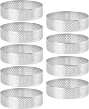 Cookie Cutter Set 9 Pack Silver 3.15in Diameter 0.8in Height for Baking