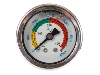 Air Venturi Air Pressure Gauge, 0-6,000 psi  1/8'' BSPP