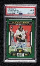 2023 Score Rookies Green Signatures Aidan O'Connell #310 PSA 9 MINT Auto 14dq