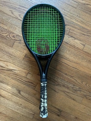 Solinco Blackout 285 STRUNG 4 1/8 ( Black Out g Tennis Racket 16x19 10oz 100 sq)