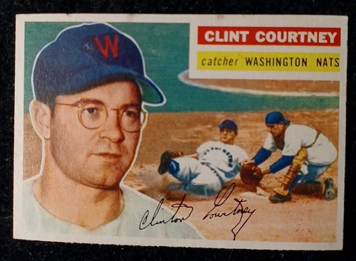 Clint Courtney [Gray Back] #159 1956 Topps card