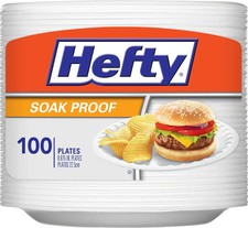 Hefty Everyday 9 Inch Foam Plates, White, 100 Count Pack of 1 