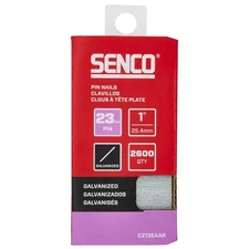 SENCO CZ13EAAR 1" 23 Gauge Pin Nails, Galvanized Finish 2,600 Count Pack