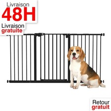 PawHut Barrière de sécurité bébé et chien 74-148 cm sans perçage