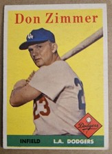 1958 Topps - Don Zimmer #77 Team Name in White