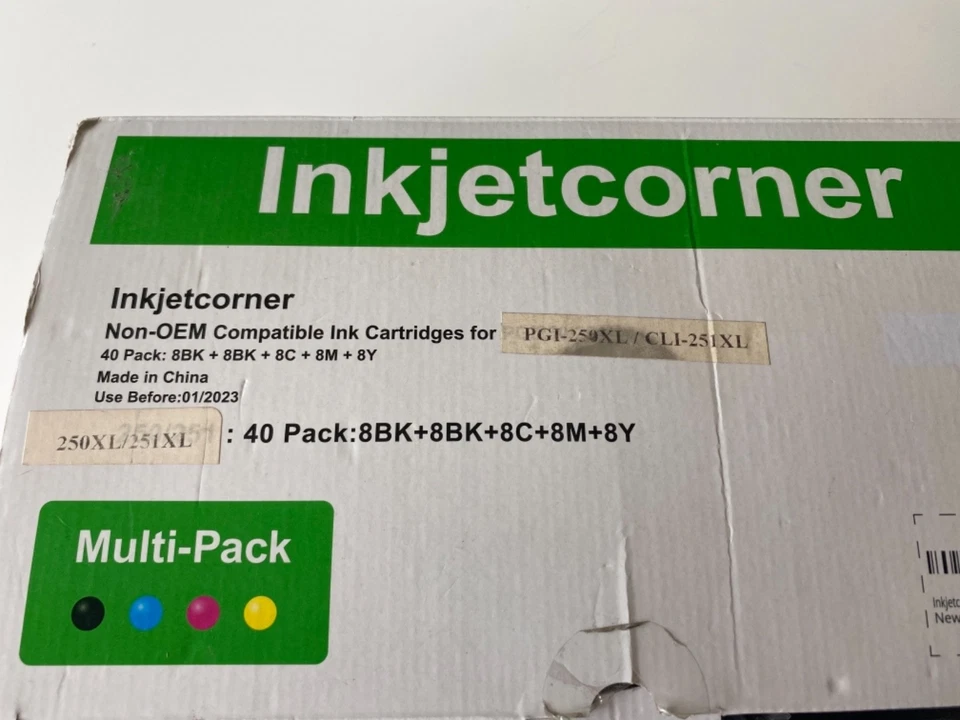 Caja de 31: Cartuchos de tinta PGI-250XL Inkjetcorner: negro cian amarillo magenta Foto 2 de 4