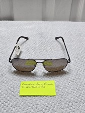 Scratched Nautica N9208SWM Aviator Sunglasses Matte Gunmetal 57-15-145 Rx'able