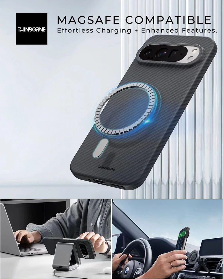 Thinborne 兼容谷歌 Pixel 10 Pro Pixel 10 保护壳 600D 芳纶纤维 — 第 4/4 张图片