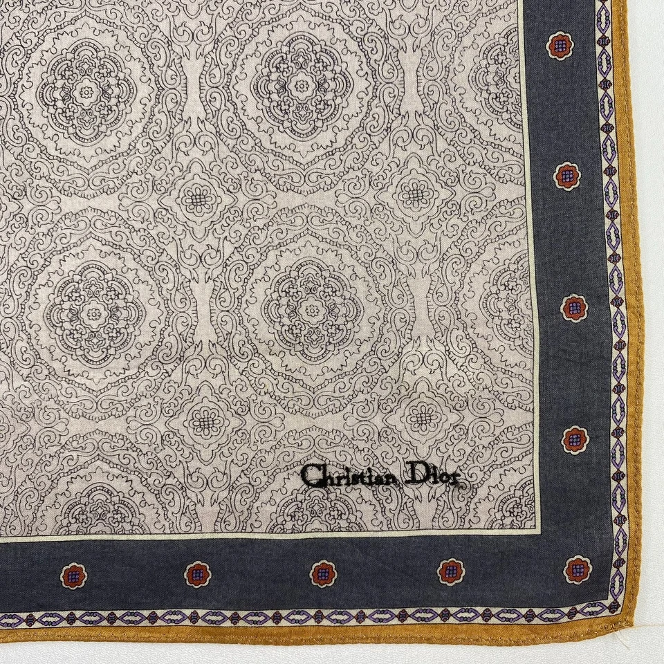 Pañuelo vintage Christian Dior pañuelo pañuelo pañuelo cuadrado de bolsillo Foto 4 de 4