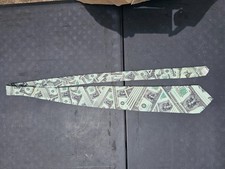 Vintage 1997 Wally Wear Three Stooges Neck Tie Funny Money Polyester