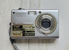 Y2K Pentax Optio T20 7MP Digital Camera Silver Touch Screen W/ Charger  SD CARD