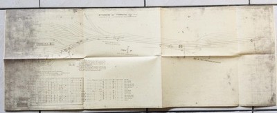 1939 Taranto Train Station Rare Plan Train Rail Italy Railway Puglia