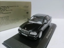 Minichamps 1:43 Original Mercedes Benz C200 Metallic Black 4 Door Sedan Model