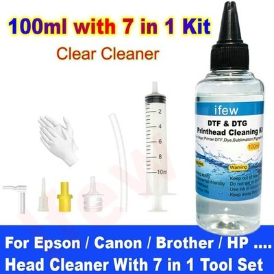 Print Head Dtf Cleaner Printer Cleaning Liquid Kit for Epson Canon HP Brother No