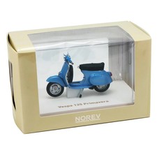 NOREV 1/18 Vespa 125 Primavera 1968 Blue Metallic Diecast Scooter Model 182100