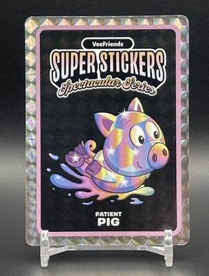 Veefriends Spectacular Series Super Stickers - Patient Pig Hologram