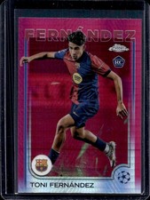 2024-25 Topps Chrome UEFA Toni Fernandez RC Neon Pink Prism Refractor #/175