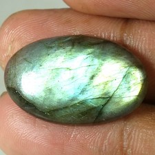 100 Natural Labradorite Oval Cabochon Loose Gemstones 16.40Cts 16x 26x 05mm