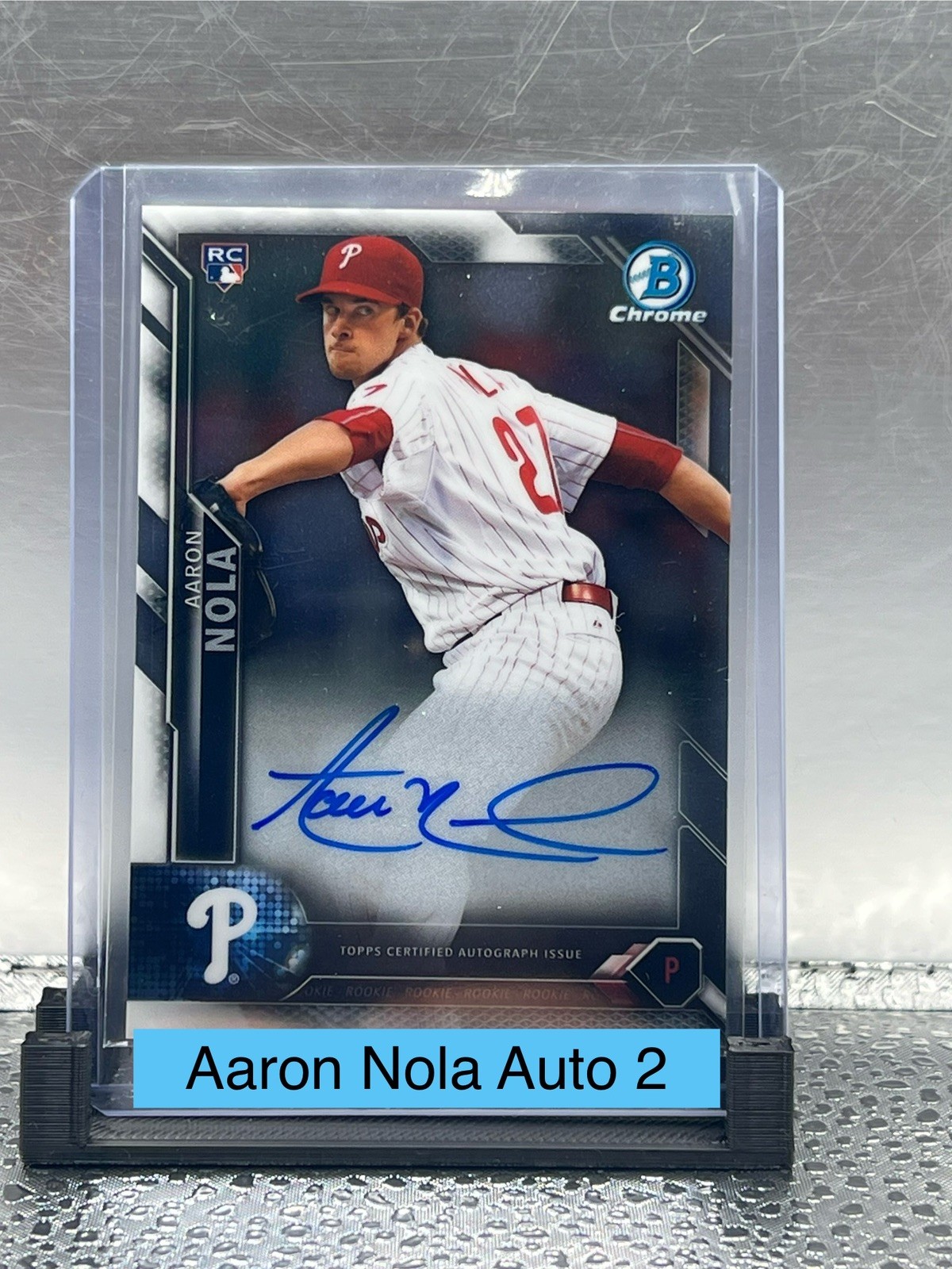 Aaron Nola 2016 Bowman #CRA-AN Chrome Rookie Auto Rookie RC #2