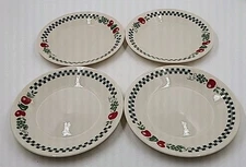 SET OF 4 Corelle Corning FARM FRESH 6.75" Bread Dessert Plates; Apple