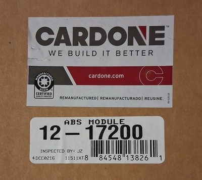 ''NEW'' Cardone 12-17200 ABS Control Module ''PLUS FREE SHIPPING''