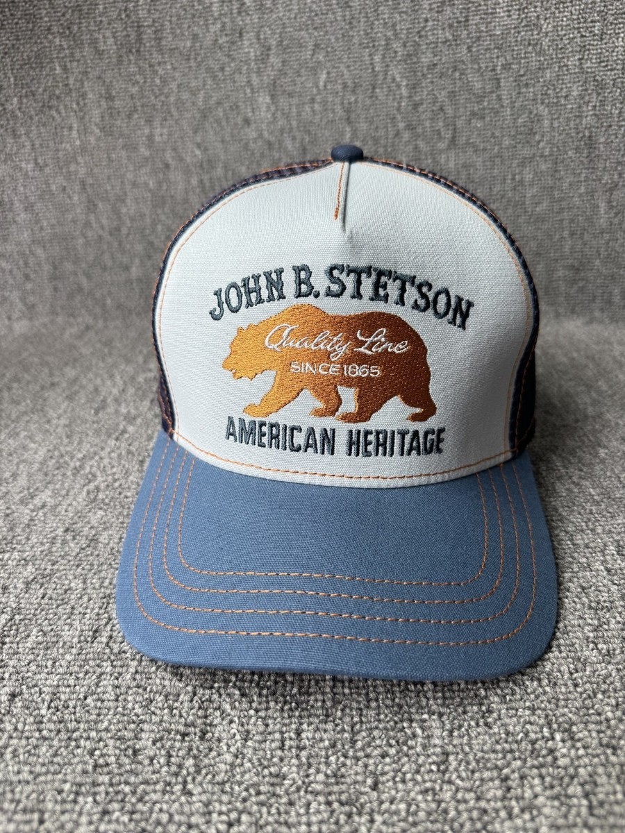 Stetson American Heritage Trucker Snapback Blue Mesh Back Hat