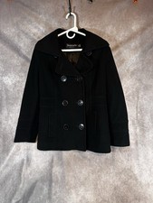 Vintage Forecaster Of Boston Wool And Cashmere Overcoat Black Women's Size 12