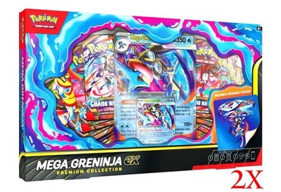 2X Pokemon TCG Mega Greninja Ex Premium Collection Chaos Rising