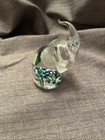 VTG Handblown Art Glass Elephant Paperweight Made In Taiwan Pristine Condition — photo 2