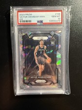 2023-24 PANINI PRIZM VICTOR WEMBANYAMA ROOKIE ICE #136 PSA 10