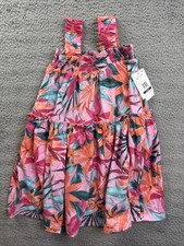 Jessican Simpson Girls Youth XS 4/5 Pink Floral Sundress