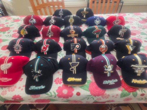 1990's and Early 2000's Twin Enterprise Inc., 22 Striped NHL Hats Collection