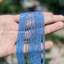 Tanzanite Gemstone 2mm Faceted Rondelle Beads, AAA Blue Tanzanite Rondelle Beade