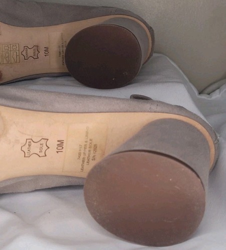 Tory Burch Therese 65 mm grau beige Wildleder Pumps Dust Storm Grey Größe 10 - Bild 11 von 14