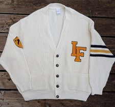 Collegejacke XXL Strickjacke Rockabilly 50s Retro High School Vintage Strick