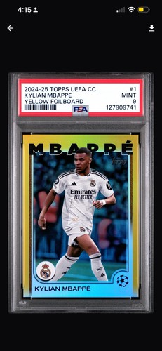 2024-25 TOPPS  REAL MADRID KYLIAN MBAPPE FRANCE 🇫🇷 /175 PSA 9