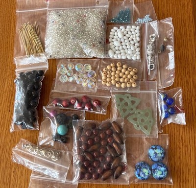 Assorted Beads Variety Kit For Jewelry Making Crafting DIY Multi-Color Shapes