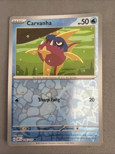 Carvanha 046/197 Obsidian Flames Reverse Holo Common