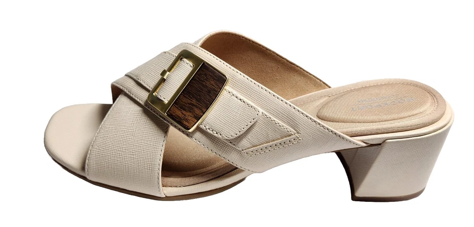 Sandalias Rockport Total Motion Alaina para mujer de cuero crema talla 8 nuevas Foto 2 de 4