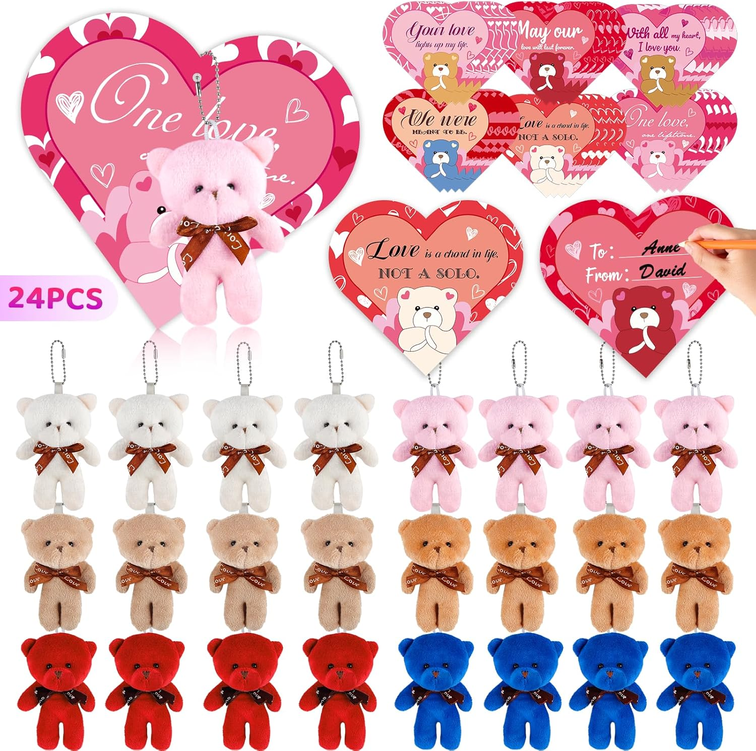 Valentines Day Gifts for Kids Classroom Party Favors Valentines Cards with Mini