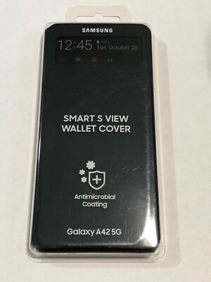 Samsung Smart S view Wallet Cover For Galaxy A42 5G Blackx