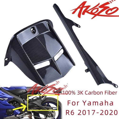 3K Carbon Fiber 2017-2020 For Yamaha R6 Rear Hugger Fender &Chain Guard Fairing - Bild 1 von 10