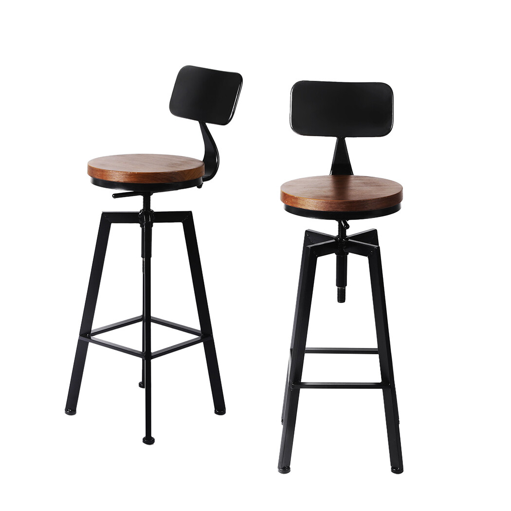 4x Levede Industrial Bar Stool Set Round Barstools Kitchen Dining