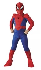 SPIDERMAN CHILD DELUXE COMIC COSTUME Boys Superhero Child Theme Party SIZE 11-14