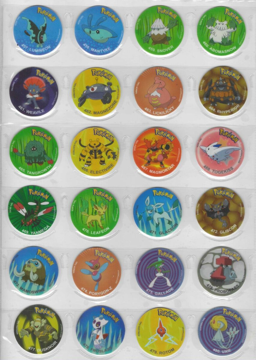 TAZOS POKEMON 4 SINNOH Complete Set 109/109 PERU 2019 Taps Pogs Flips