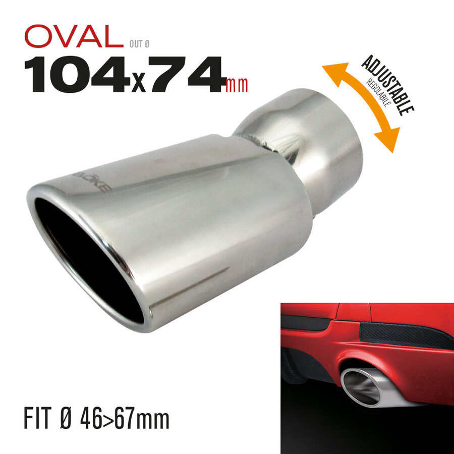 Evoke Terminale Ovale per Scarichi ?46>67 mm